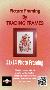 Custom Picture Framing - 11x14 Photo Display Framed Sports Plaque Double Matting - Picture 1 of 7