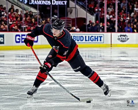 Andrei Svechnikov Hurricanes Black Alternate Jersey Shooting 8" x 10" Photo Cover