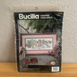 Bucilla Vtg Counted Cross Stitch Home Tweet Home New Birds and Bird Houses - Picture 1 of 3