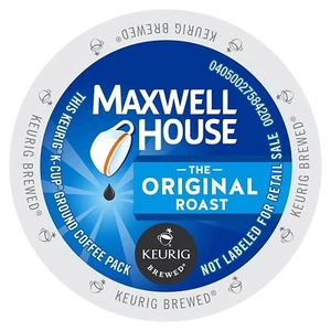 Maxwell House Original Roast Coffee 24 to 192 Kcups Pick Any Size FREE SHIPPING - Picture 1 of 2