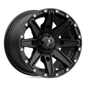 14x7 -47 MSA Offroad Wheels M33 Clutch 4x110 Satin Black Wheels (Set of 4) - Picture 1 of 3