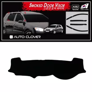 Smoke Weather Shields with Dash Mat for KIA CERATO 5dr Hatch 5/2004-5/2008 - Picture 1 of 8