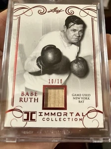 2017 Immortal Collection  Babe Ruth YB44  SSP 💥10/10💥 BOOKEND Yankee Bat RARE - Picture 1 of 6