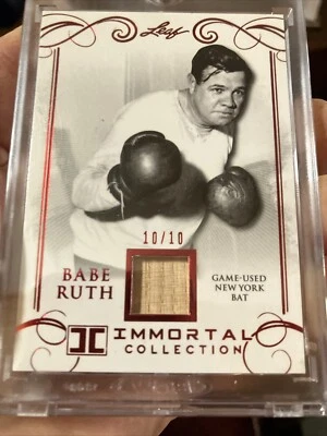 2017 Immortal Collection  Babe Ruth YB44  SSP 💥10/10💥 BOOKEND Yankee Bat RARE - Image 1 of 4
