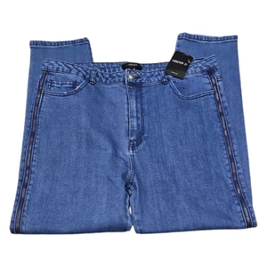 Forever 21 Damen Jeans Größe 30 Ankle Denim Reißverschluss Seiten hoher Bund - Bild 1 von 5