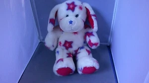 Build a Bear Rojo Blanco Azul Estrellas Peluche Perro Patriótico Peluche Cachorro - Imagen 1 de 5