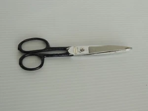 Tailor Scissors Dressmaker HEAVY STAINLESS BLACK HANDEL 7 " TAIWAN - Picture 1 of 6