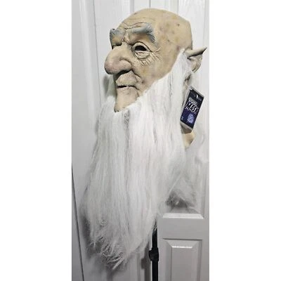 Mario Chiodo 2004 Wizard Mask Warlock Long White Beard Bald Troll Elf Overhead - Image 1 of 4