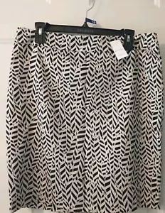 NUEVO CON ETIQUETAS Ann Taylor LOFT Petites Falda de Algodón con Cremallera Trasera Recta Hasta la Rodilla talla 14P - Imagen 1 de 6