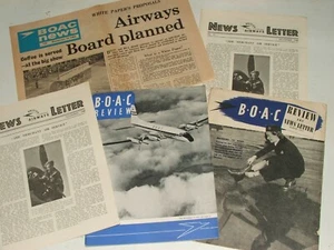 VINTAGE BOAC BA BRITISH AIRWAYS STAFF NEWS REVIEW LETTER MAGAZINES 1940s-1970s - Picture 1 of 20
