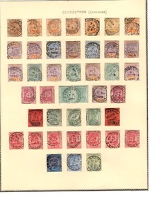 British Guiana Africa Colony Cancels Page Georgetown 3 Pages - Picture 1 of 3