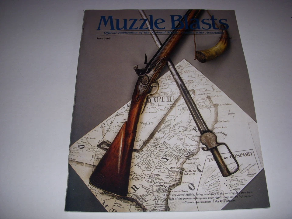 MUZZLE BLASTS Magazine, June, 2003, JOEL AME FOWLER SMOOTHBORE, MANISTEE! - Image 1 of 1