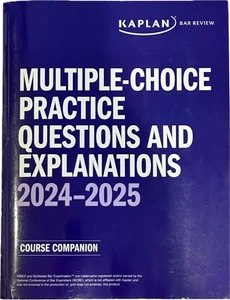 2024 - 2025 Kaplan MBE Multiple Choice Practice with Explanations to Answers - Picture 1 of 6