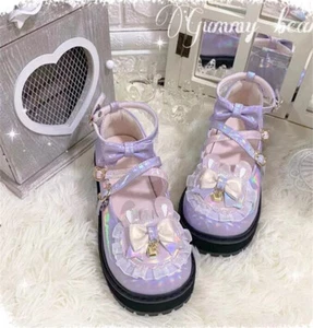 Zapatos planos japoneses para mujer Lolita kawaii plataforma Mary Jane arco - Imagen 1 de 24