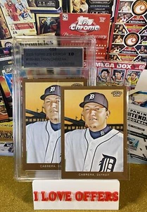 1/1 ERROR 2009 TOPPS 206 BRONZE CARLOS BELTRAN MIGUEL CABRERA CGS 10 WCG CB READ - Picture 1 of 8