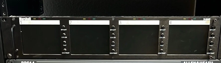 Marshall Elec V-R44P Quad 4-inch Rack Mount Monitors - Image 1 of 1