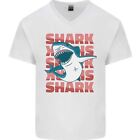 A Great White Shark Mens V-Neck Cotton T-Shirt