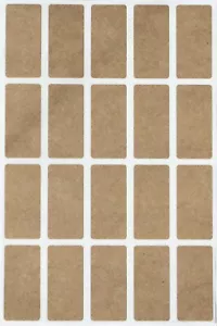 Etiqueta rectangular Kraft de color en varios tamaños (1 1⁄2 ""x 3⁄4""- 4"" x 2") 15 hojas - Imagen 1 de 16