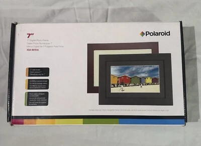 Polaroid 7” Digital Picture Frame, New Open Box, XSA-00751A, Ebony/Cherry Frames - Image 1 of 4