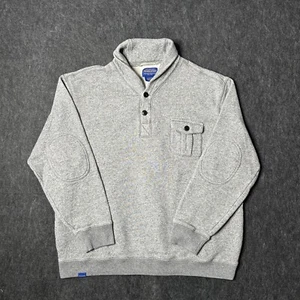 Pendleton Fleece Shawl Collar Sweater Quarter Button Henley Mens Size XXL 2XL - Picture 1 of 6