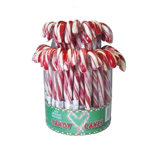 Candy Can Rot Weiß Zuckerstangen Schirme gebogen 72 Stück 1008g - Picture 1 of 1