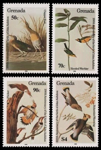 Grenada 1985 - Mi-Nr. 1343-1346 ** - MNH - Vögel / Birds - Audubon - Bild 1 von 1