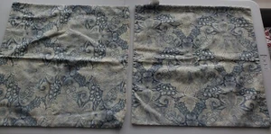 Pottery Barn Pillow Covers Elegant Paisley Blue Floral Set Of Two (2) 20" x 20" - Picture 1 of 2