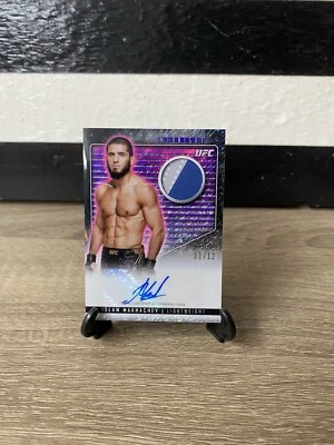 Islam Makhachev Relic Autograph /12   - Image 1 of 2