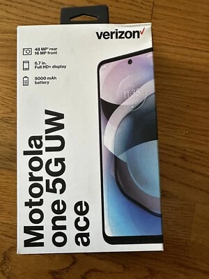 New/Sealed - Verizon Motorola One 5G UW Ace Prepaid - Volcanic Gray - 64GB - Image 1 of 2