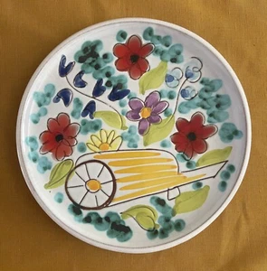 Vintage French Hand Painted Vallauris Plates Set of 5 Signed By Artist - Picture 1 of 3