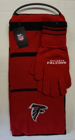 NFL Atlanta Falcons Reebok Little Earth Winter Knit Scarf & Gloves Set NEW! Cover