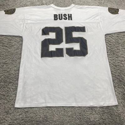 Мужская футболка New Orleans Saints большой размер Reggie Bush No25 командная одежда НФЛ белая - Изображение 1 из 4