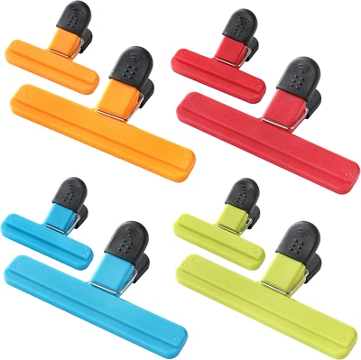 HAMMER IRON ALLEY 8PCS Chip Bag Clips, HIA Stylish Wide Open Bag Clips for Food Storage, Heavy Sea