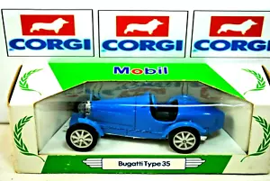 Corgi 80182 BUGATTI Tipo 35 AUTO DA CORSA in BLU Colore Libra Nuova di zecca in SCATOLA MOBILE - Foto 1 di 12