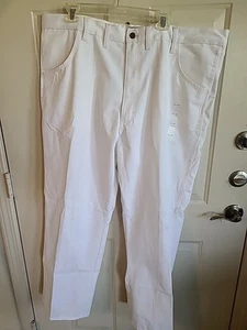 Wrangler Workwear 44X30 NEW Men's White Relaxed Fit Tool Pocket Painter Pants - Picture 1 of 11