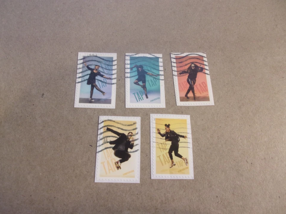 USA Used, 2021 Issue, Tap Dance, (Set of 5) Scott #5609-13 - Image 1 of 1