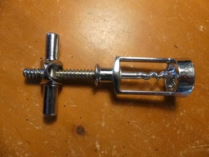 Vintage Irvinware Corkscrew All Metal Bar Tool Chrome Spiral Wine Opener - Picture 1 of 8