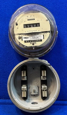 NEW/NOS Sangamo Type J5S Electric Watthour Meter CL200 240V 3W 30TA 7.2  EZ Read - Image 1 of 4