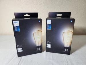 2pack Philips Hue White Ambiance Dimmable Smart Filament ST23 (563908) 60W - Picture 1 of 6