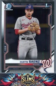 2021 Bowman Draft 1st Edition Washington Nationals Dustin Saenz #BD-14 - Bild 1 von 2