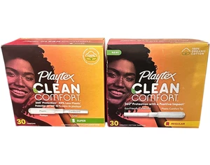 Tampones orgánicos Playtex Clean Comfort SUPER Y REGULAR 30 unidades, 7 cajas - Imagen 1 de 2