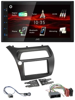 JVC USB Bluetooth MP3 DAB 2DIN Autoradio für Honda Civic (2006-2012) - Bild 1 von 4