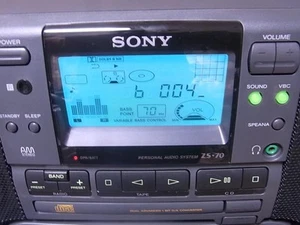Sony ZS-70 CD y Cassette Deck Negro Usado Funcionamiento confirmado Buen Estado - Imagen 1 de 14