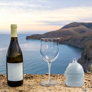 Weinglas to go - Outdoor Weinglas - Wein Glas unterwegs Camping Festival Zubehör - Bild 1 von 7