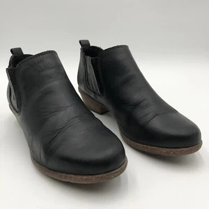 Stivali Clarks Wilrose Jade donna taglia 8 W tacco basso Chelsea Shootie pelle nera - Foto 1 di 10