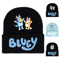 Adult Kids Unisex Blueys Cartoon Knit Cuffed Beanie Hat Winter Warm Ski Cap NEW