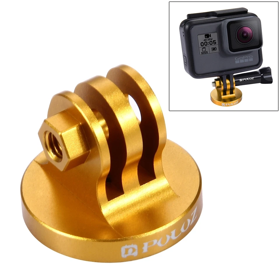 PULUZ Metal Camcorder Tripod Mount Adapter For GoPro/ Xiaoyi/ Gamin Cameras - Image 1 of 4