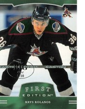 2002-03 BAP First Edition Vancouver The Big One #287 Krys Kolanos /10