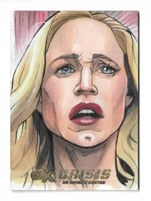 Cryptozoic Czx Crisis Sur Infinite Earths Sara Lance 1/1 Sketch Par Brad Hudson - Photo 1/3
