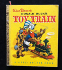 A Little Golden Book Walt Disney's Donald Duck's Toy Train 1950 NICE!
